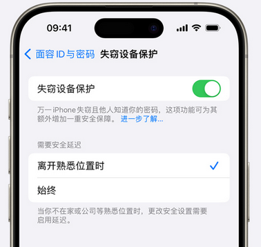 冀州苹果手机维修分享iOS17'失窃设备保护'功能是什么？ 